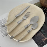 Western Food Set Tableware Korean Stainless Steel Knife and Fork Salad Steak Knife Fork Spoon Four Piece Set