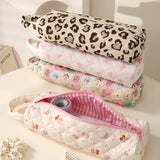 Storage Bag Large Capacity Polyester Material Portable Wear-resistant Portable Drum Hair Dryer Bag Floral Storage Bag