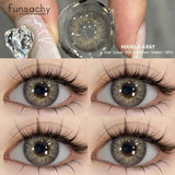 1Pair New Natural Contact Lenses Colored Contact Lenses Purple Eyes Lens Blue Lenses Yearly Gray Contact Fashion Pupils