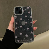 Luxury Bling Glitter Star Clear Case For iPhone 15 14 Pro Max 13 12 14 15 16 Pro Shockproof Transparent Soft Cover