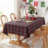 Christmas tablecloth Green Plaid Photo Atmosphere Resort Home Textile 2024 New Year table cover for Family Gathering Restaurant