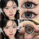 0~-6.00 Natural Korean Lenses 1Pair Colored Contact Lenses Brown Lenses Blue Eye Fashion Lenses