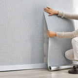 50cmX10m Linen 3D Solid Color Thickened Waterproof Foam Self-adhesive PVC Background Wall Renovation Wallpaper Wall Stickers