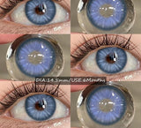 New Colored Contact Lenses 2pcs Fashion Blue Eyes Contacts Gray Beauty Pupils Brown Colorful Makeup Contact Green Lens