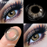 1Pair New Colored Contact Lenses for Eyes Big Black Eye Lens Natural Yearly Cosmetics Beauty Women Men Pupils Fast Ship