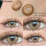 Bio-essence Colorcon 1 Pair Korean Lenses Colored Contact Lenses with Degree Myopia Lenses Brown Lenses Natural Eye Lenses