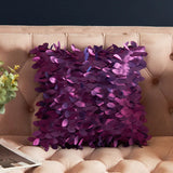 Solid Color 3D Leaf Body Pillow Soft Sofa Pillow for Home Living Room, Hotel, Car Back Satin Home Accessories for Bedrooms