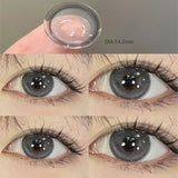 1 Pair Natural Contact Lenses For Eyes Color Beauty Pupils with Diopter Soft Round Korean Lenses Grow Eye Free Shipping