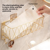Luxury Home & Garden Kitchen Bathroom Wall Mounted Storage Rack No Drill Hanging Organizer Shelf with Hooks for Home