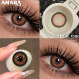 1 Pair Colored Contact Lenses Natural Brown Pupils Eyes Contact lenses Green Soft Contacts 14.50mm Yearly