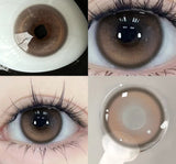 1 Pair(2pcs) Brown Beauty Colored Contact Lenses for Eyes Purple Halloween Lens Big Eye Lens Natural Look Gray Blue Lens