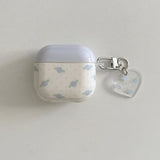 Pink Purple Blue Rose Flower Soft Headphone Protection Cover Case For Apple AirPods 1 2 3 4 Pro 2 Cases Coque Cute Love Pendant