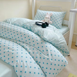 Summer Ice Silk Bedding Set Cooling Washed Silk Polyester Duvet Cover Set And Sheet Star Home Adult Student Linens Queen Full