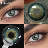 2pc Colored Contact Lenses Natural Eyes Brown Color Lens Real Iris Green Pupils Blue Eyes Lenses Cosmetic Lens Makeup Gray