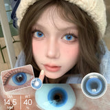 2pcs/pair New Cosplay Contact Lenses for Eyes Makeup Pupils Cosmetics Blue Eye Color Lenses for Myopia Lens 14.2/14.5mm