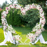 Heavy Duty Metal Heart Wedding Arch Backdrop Stand for Flower Balloon Arbors Frame Wedding Decor And Archery
