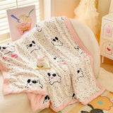 New double-sided blanket class A thickened milk wool lamb wool sofa blanket office nap blanket