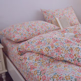 New Spring Summer Pure Cotton Four-Piece Set Beautiful Country Sle Small Flower Print Warm Bedding Duvet Cover eet