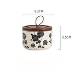 3pcs Ceramics Jars Lid Coffee Bean Storage Container‌ Dustproof and Moisture-proof with Cover Kitchen Organizer Jars for Spices