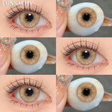 1 Pair Colored Contact Lenses for Eyes Cosmetic High Quality ARTHUR Series Gray Lenses Fashion Blue Contacts Yearly Use