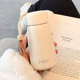 400ml/250ml Creative Thermos Mug With Rope Cute Portable Stainless Steel Vacuum Flask Girl Student Thermal Water Bottle Tumbler
