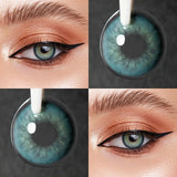Sea Brown Color Contact Lenses 6 Months Disposable 14.2mm Small Pupil Korea Design for Daily Beauty Cosmetics