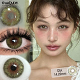 1 Pair Cleopatra Series Colored Contact Lenses Natural Brown Pupils Eyes Contact lenses Green Soft Contacts 14.20mm