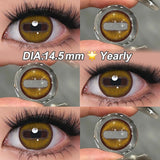 14.5mm Yearly Use Anime Cosplay Contact Lenses Blind Black/White Halloween Contact Lenses Kurama Eye Color Lenses 8.5mm