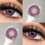 1Pair Purple Color Pupils Anime Contact Lenses with Degree Cosplay Accessories Color Korean Lens Beauty Fast Shipping