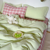 Fre Color Colion Pure Cotton Pleated Four-Piece Set Bedding Quilt Cover Pillowcase Bed eet id Pattern Chinese Sle