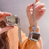 Luxury Electroplated Silver Bead Chain Bracelet Case For Apple AirPods 1 2 Pro 3 Headset Charging Box Earphone Protection Cover