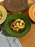 Nordic Ceramic Splashed Ink Plate Household Colored Breakfast Bread Disc High-end Restaurant Dessert Plates Niche Dot Tableware