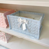 Original Korean Imported Quilted Storage Basket Desktop Good Item Storage Cute Storage Frame