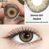 New 1pair Colored Contact Lenses for Eyes Blue Natural Look Brown Eye Lenses Cosmetic Beauty Pupils
