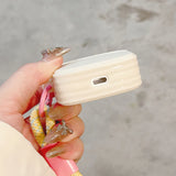 Sky Blue Soft Silicone Earphone Case With Anti-lost Lanyard For AirPods 4 For  AirPods 1 2 3 Pro 2 Bluetooth Charging Box Cover