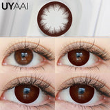 2PCS Color Contact Lenses (Pearl Series) Brown Natural Lenses Gray High Quality Eye Contacts 14.5mm Big Pupil Beauty Lense