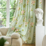 American High-end Pastoral Large Flower Blackout Curtains Living Room Bedroom Curtains