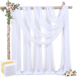 Wedding Arch Draping Fabric Wedding Drapes Drapes for Backdrop Sheer Fabric Drapes Decorations Curtains Reception Ceremony Party