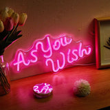 Chi-buy LED Neon as You Wish USB Powered Neon Signs Night Light 3D Wall Art Bedroom Living Room Decor Lamp Signs