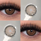 2PCS Colored Contact Lenses for Eyes Natural Blue Contact Lens Brown Pupils Fashion Lenses Eyes Makeup Beauty Yearly