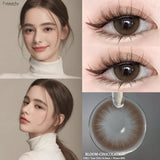 Contact Lenses 2 PCS For Eyes LUCIFER Blue Cosmetic Contacts Lenses  Beautiful  Yearly Color Contacted Natural Lenses