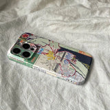 China-Chic Mosaic Graffiti Green Rattan Phone Case for IPhone 16 15 14 13 Pro Max 13 MINI 12 11 XR XS SE3 Pro Shockproof Cover