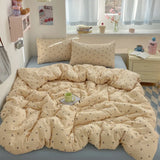 100% Cotton Bedding Set Cartoon Cute Animals Duvet Cover Set Bed Linen Flat Sheets Set 2 Pillowcases Single Double Queen Size