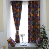 Cotton Linen Semi-blackout Floral Print Black Fringe Bedroom Kitchen Curtain Single Piece Room Luxury Home Interior Decor Hall
