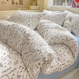 Ins Bedding Set Refreshing New Blue Wind CHIME  Four PIECE Set On Bed Washing Cotton Bed Sheet Bed Sheet Dormitory 3pcs