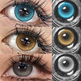 Monaco Brown Prescription Colored Contact Lenses 14.2mm Multichrome Natural Soft Lens Daily Eyewear