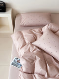 Cute Rabbit Cartoon Pure Cotton Bedding Set Dormi Waed Cotton eet Cover Quilt Cover Tee Four Piece Set Student Dorm...