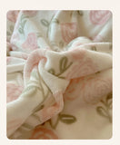 Latest Carving Flower Silk Velvet Winter 4pcs Bedding Sets 3D Warm Quilt Cover Bedspread Pillowcases for Princess Girls Bedroom