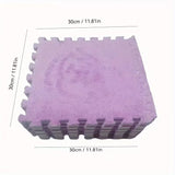 12Pcs Soft Plush Foam Floor Mat Interlocking Carpet Tile Non Slip Thick Play Mat for Living Room Bedroom Kids Room Home Decor
