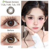 1 Pair(2pcs) Purple/Green/Brown/Black/Grey Comfortable Color Contact Lenses Without Irritation For Girls With Degree
